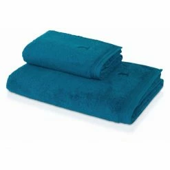 Aktion ? Möve Superwuschel Duschtuch Uni - Neu Mit 550 G/m² - 80x150 Cm - Lagoon ?