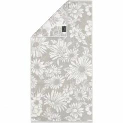Rabatt ? Cawö Two-Tone Floral Duschtuch - 80x150 Cm - Grau ?