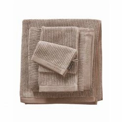 Blitzangebot ? Marc O'Polo Timeless Tone Stripe Duschtuch - 70x140 Cm - Beige/ Clay ?