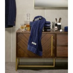 Rabatt ✨ Möve GENTLEMAN Nadelstreifen Mit Schlauchsaum Duschtuch - 80x150 Cm - Deep Sea-stone ? -Bassetti -Geschäft unnamed file 294