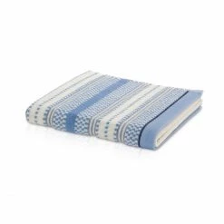 Rabatt ⭐ Möve Organic Allover Duschtuch - 80x150 Cm - Nature/blue ?