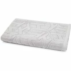 Bestes Angebot ? Tommy Hilfiger TH Plattern Duschtuch - 70x130 Cm - Silver ✨